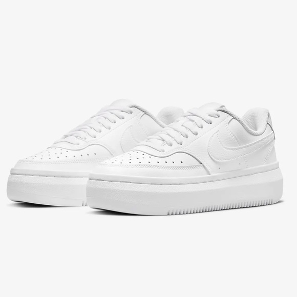 Nike Shoes - Nike Court Vision Alta White Platform Size 7.5